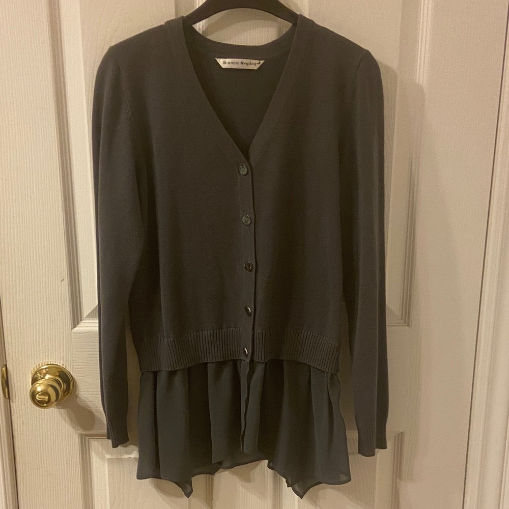 Chic Layered Button-Up Cardigan